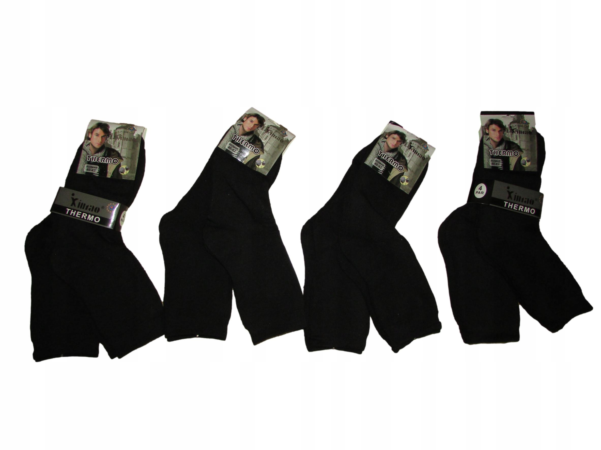 

8x Skarpety Thermo super jakość frote czarne 40-42