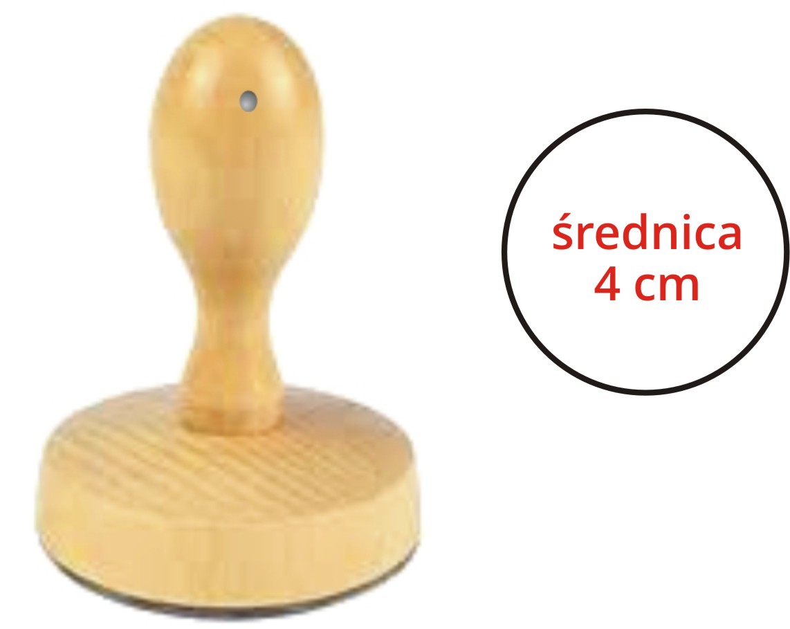 SAM GRYF PIECZĄTKA RĘCZNA LOGO STEMPEL GRAFIKA ŚR 4 CM