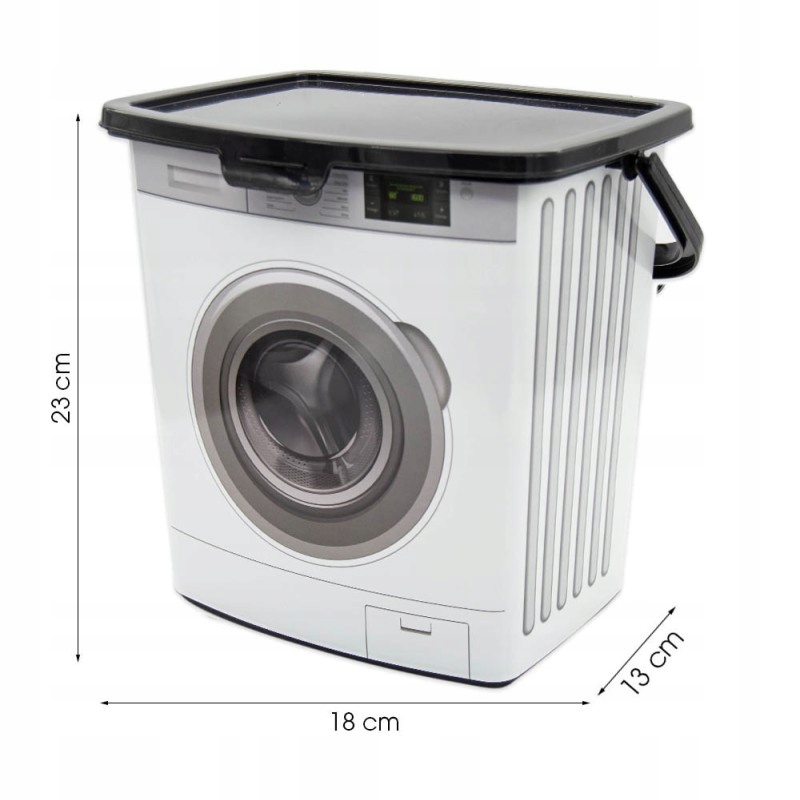 POJEMNIK NA PROSZEK DETERGENTY KAPSUŁKI DO PRANIA NA KARMĘ 5L ZAMYKANY biał Kod producenta 41061