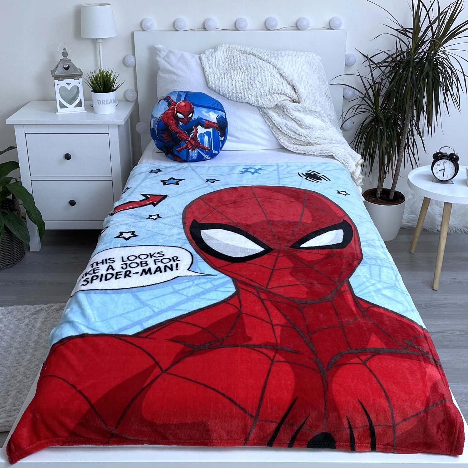 Koc flanelowy 100x150 Spiderman niebieski (coral) Kod producenta KOCYK PAJĄK