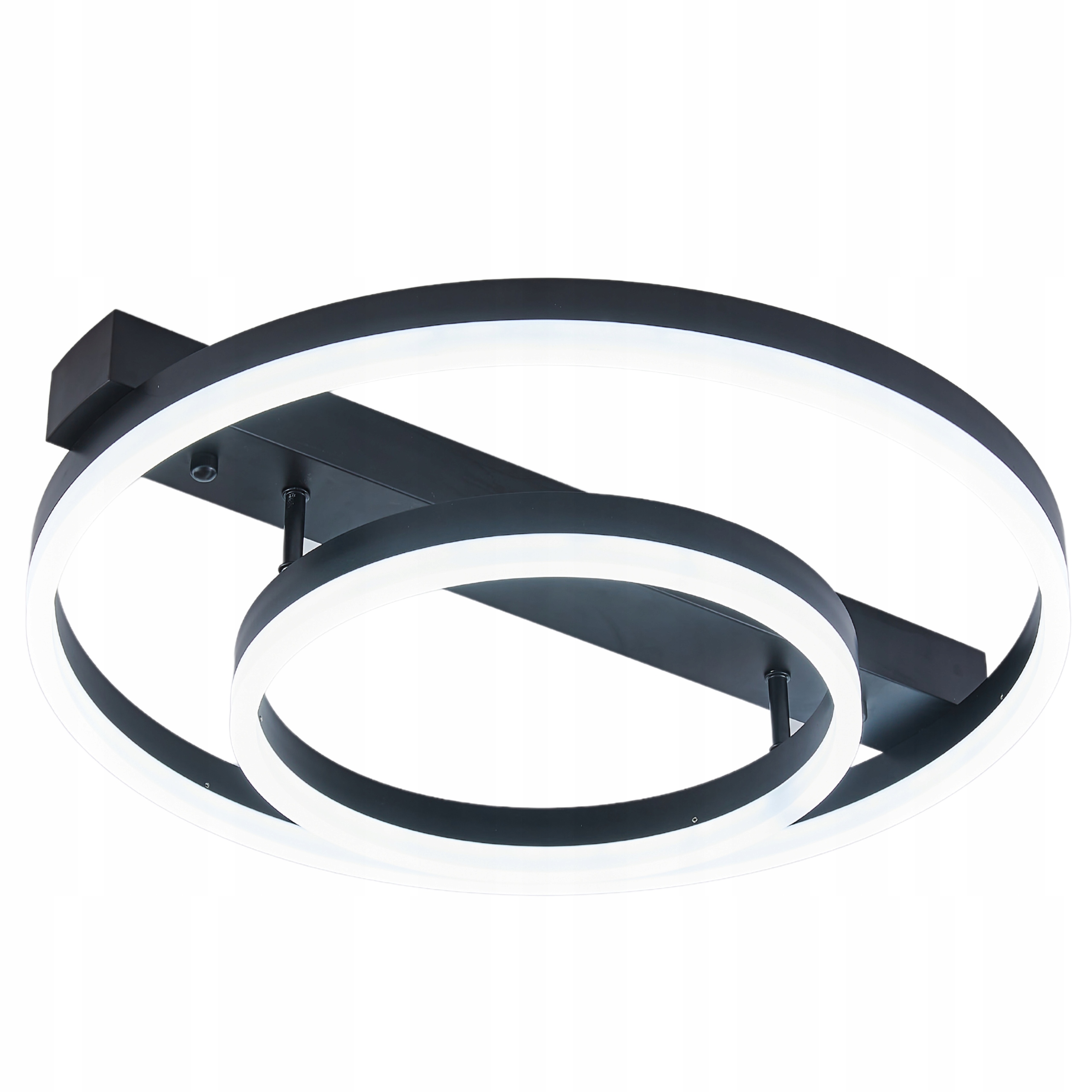 Závěsné svítidlo Stropní Svítidlo Dálkový Ovladač světla černá Led 59W 50/30cm 3 barvy 2 kroužky