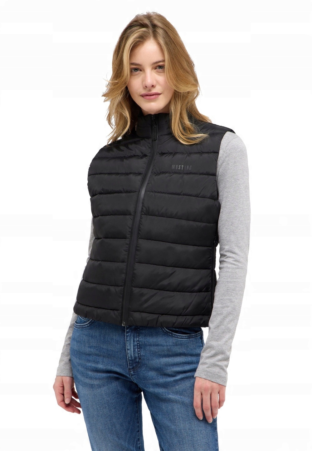 Zateplená Dámská Péřová Vesta Z Prošívaného Materiálu Vesta Dámská Mustang L