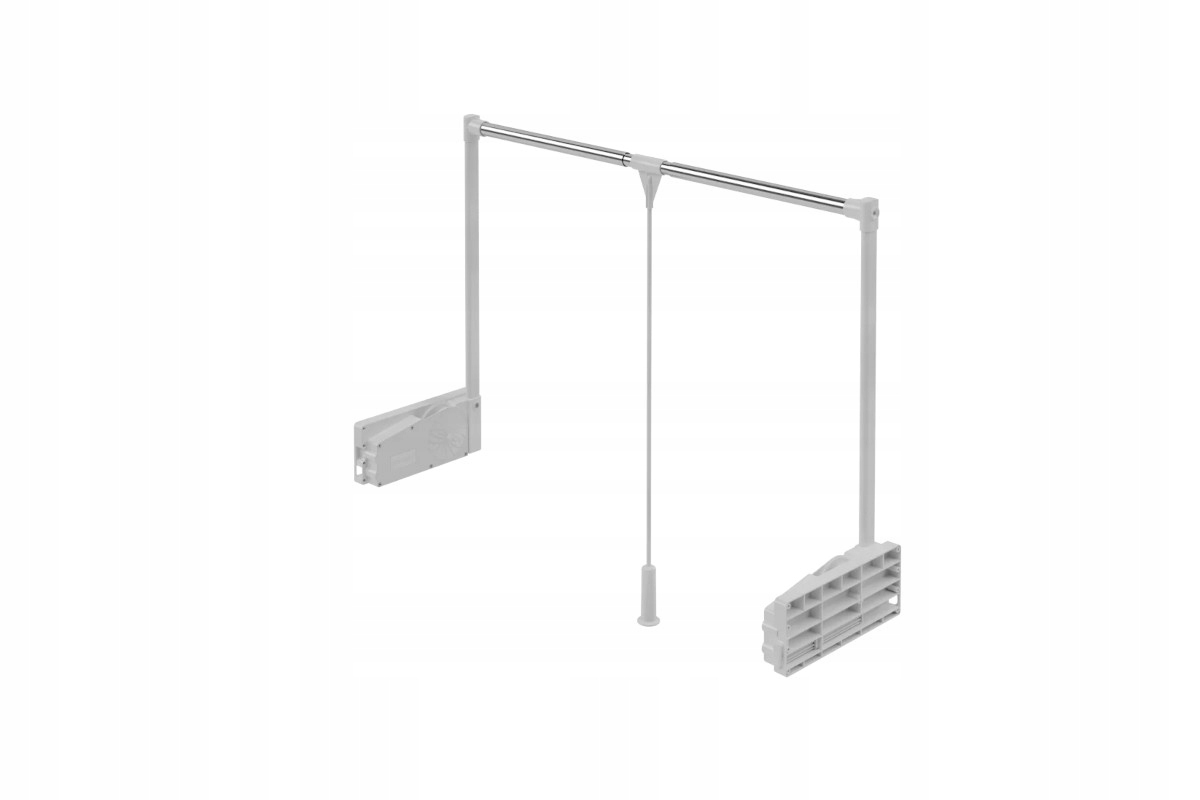 Pantograf vešiak na vysokú zabudovateľnosť Biely, zaťaženie 850-1150 mm, 10 kg