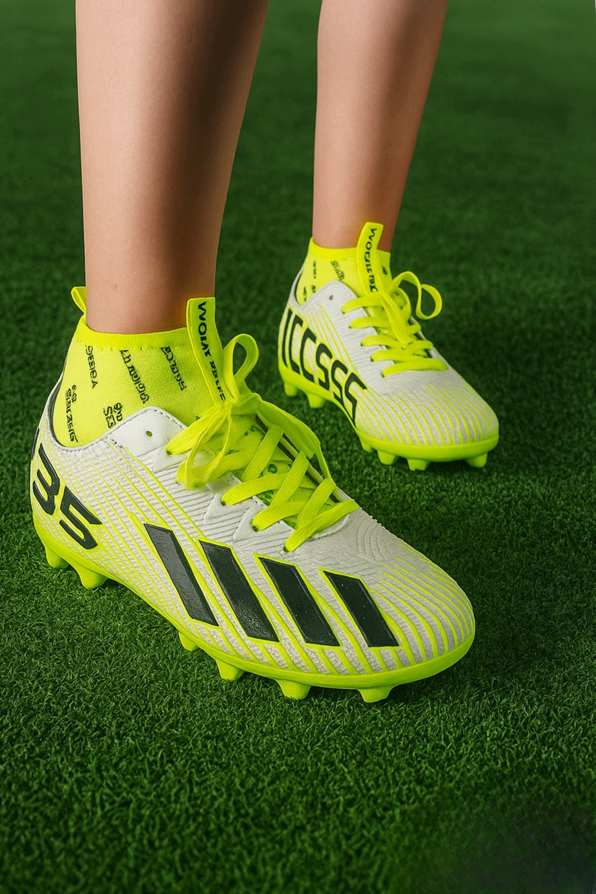 Buty Piłkarskie Kroki Chłopięce Zielone 36 5HA