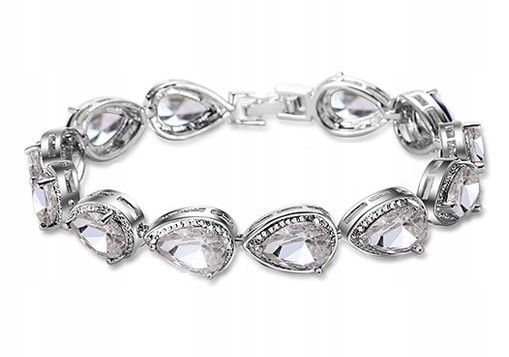 EKSKLUZYWNA BRANSOLETKA, DIAMENTOWE CYRKONIE