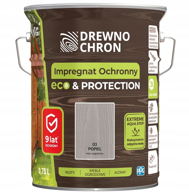 Drewnochron Impregnat Ochronny Eco&Protection Popiel 4,5L