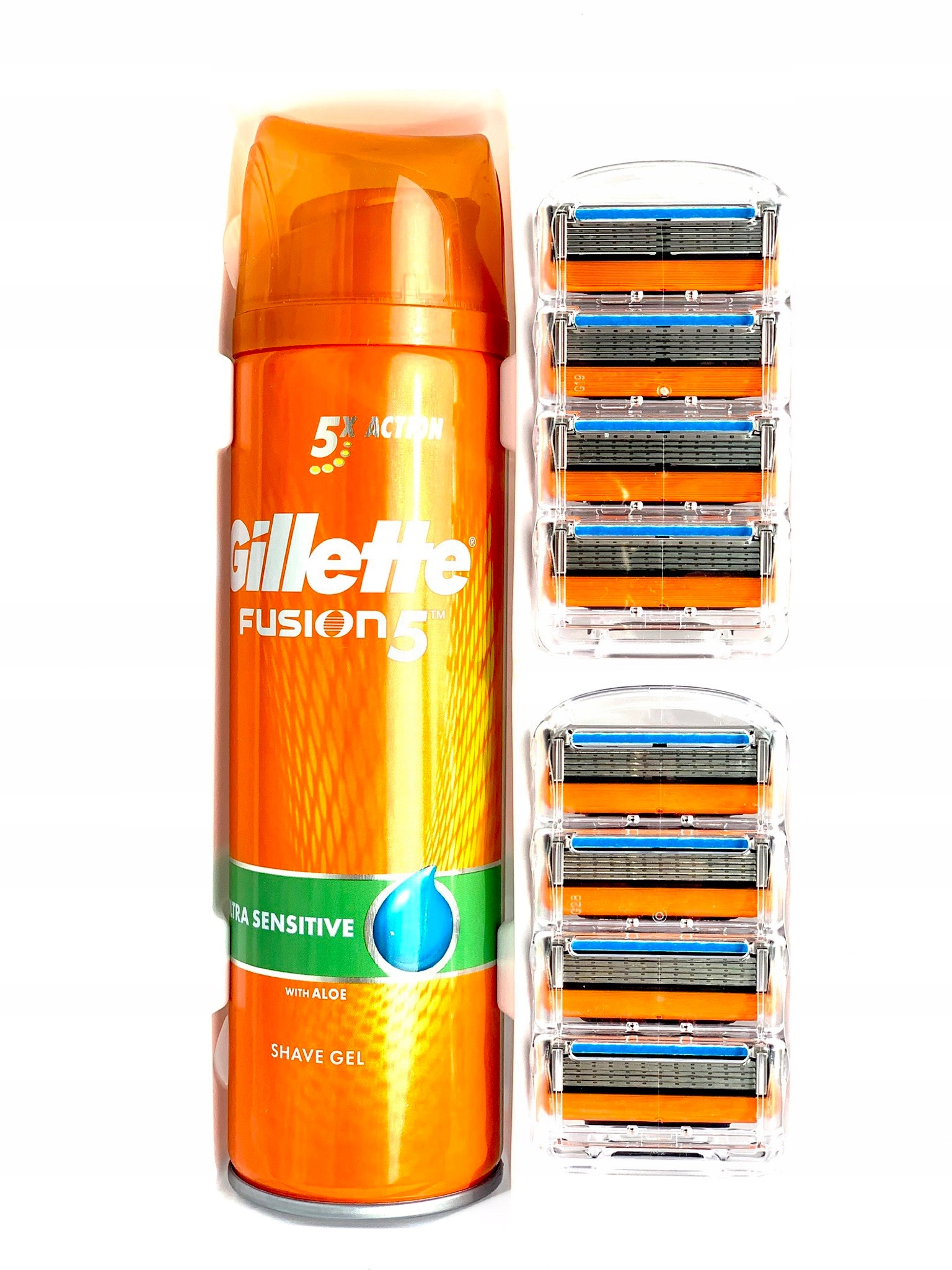 Gillette Fusion5 8 náhradní břity pro holicí strojek x 8 Gel na holení