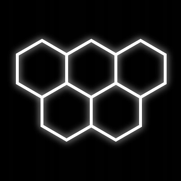 Lampa Hq Led Hexagon 5HEX 229x158 Medová Plástev Dílna Garáž Obývací pokoj