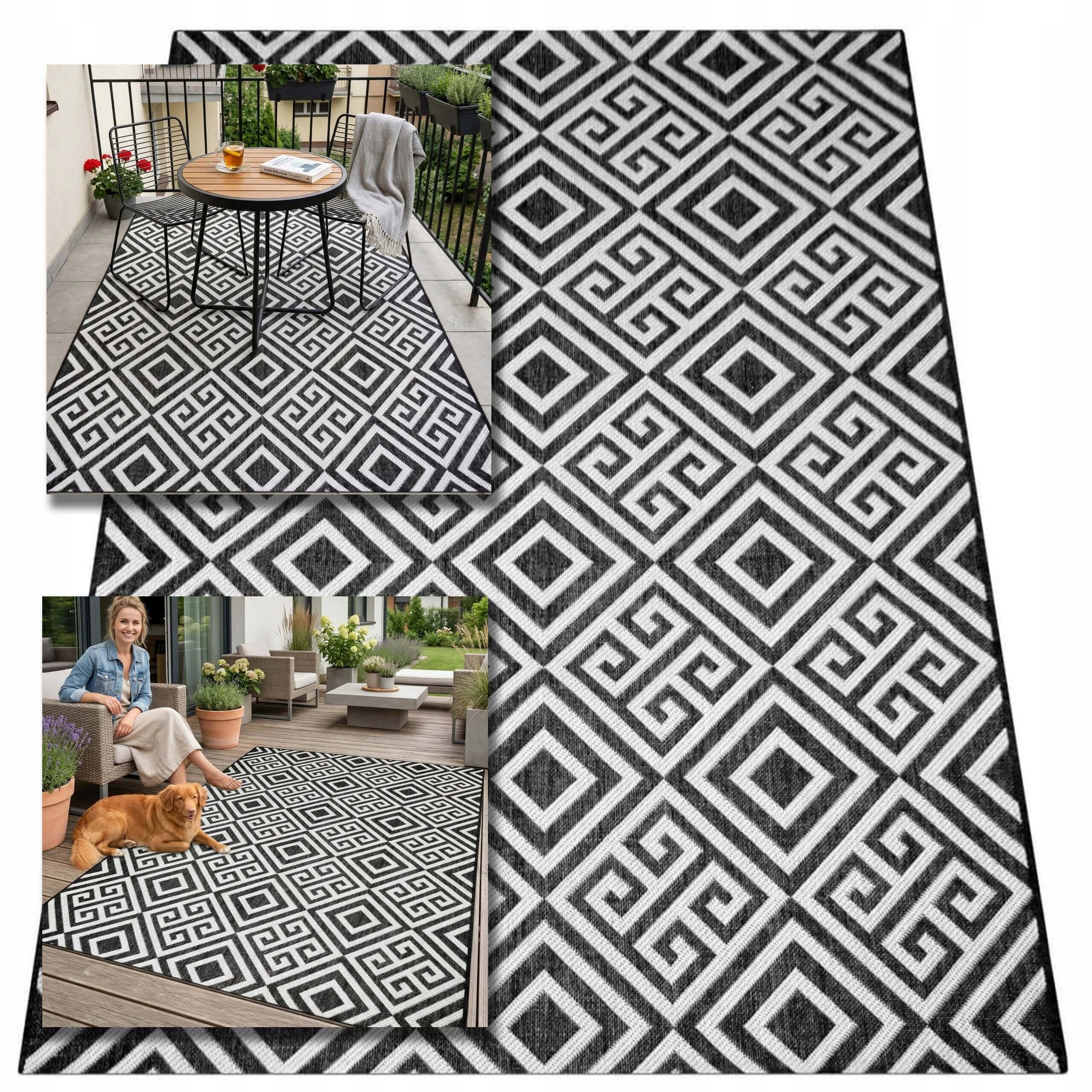 Dywan Zewnętrzny Tarasowy 120X160 Wodoodporny Ogrodowy Na Taras Balkon Mata