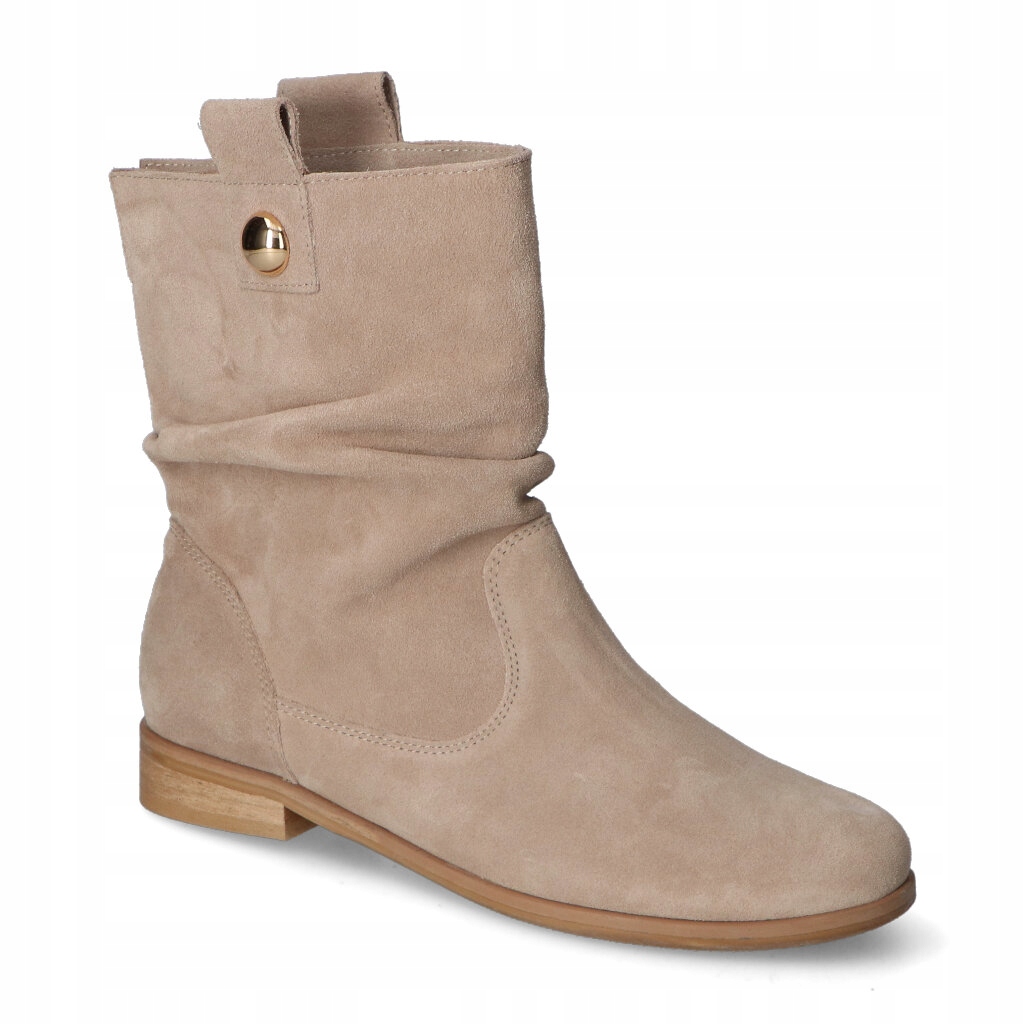 Kotníkové Boty Flisella 4210 Cappuccino semiš 35