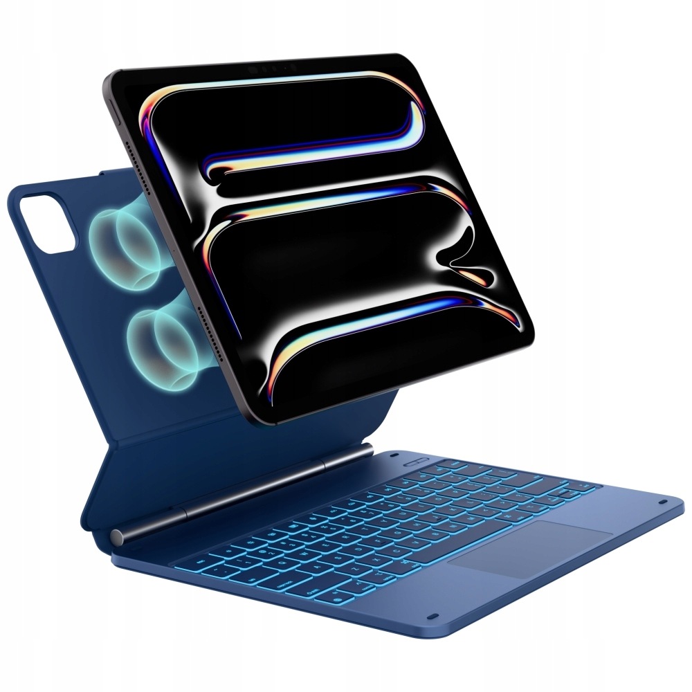 Etui Typecase Edge z klawiaturą do iPad Pro 13" M4 2024 M5 2025 błękitny
