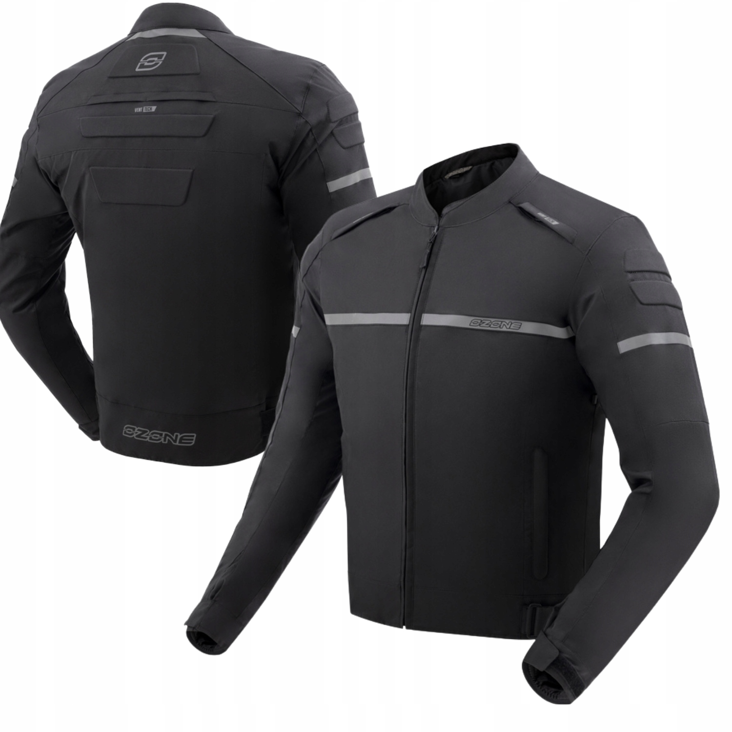 Textilná motocyklová bunda Ozone Rider Black L, vodeodolná, univerzálna