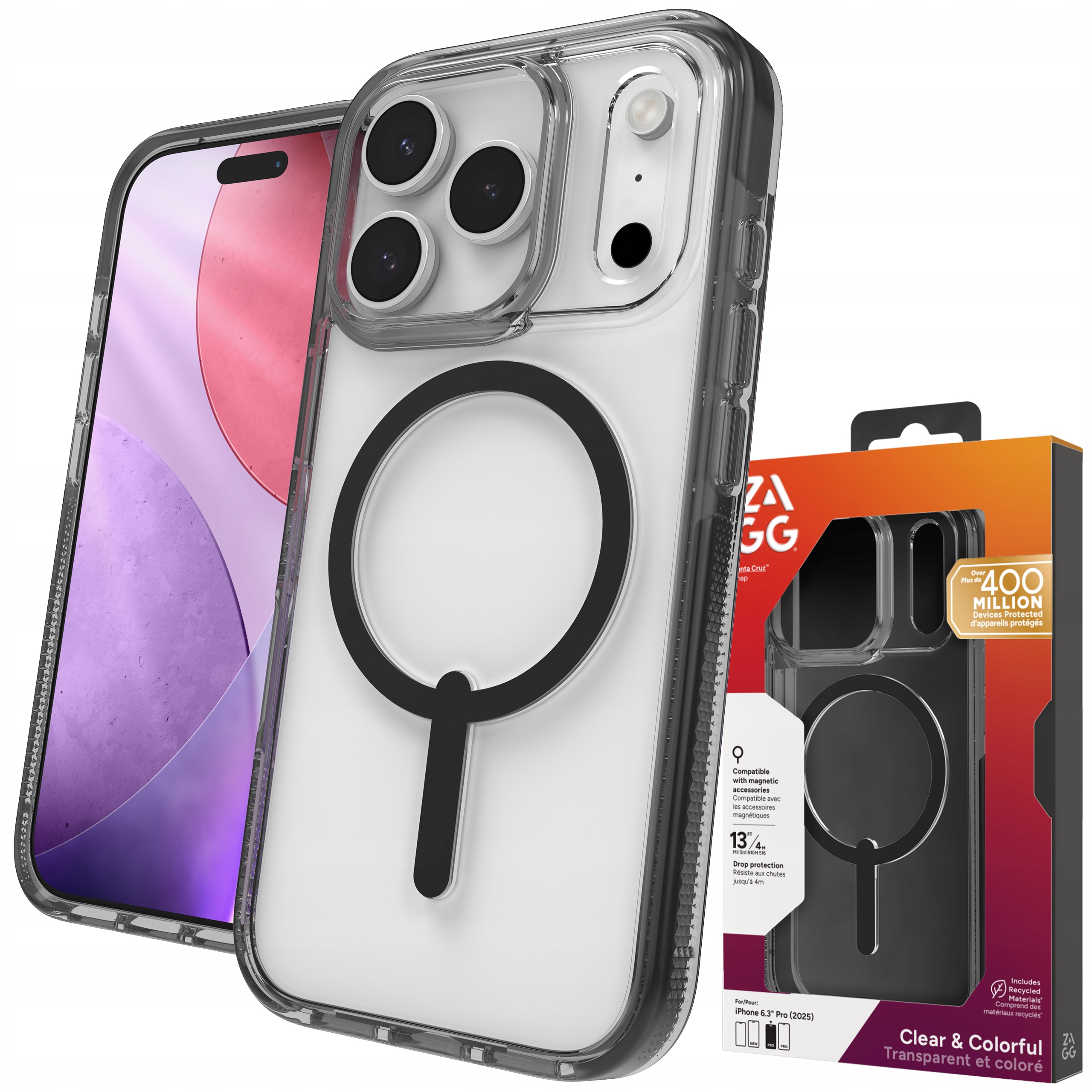 Zagg Santa Cruz Snap Case Pouzdro s MagSafe pro iPhone 17 Pro Cover