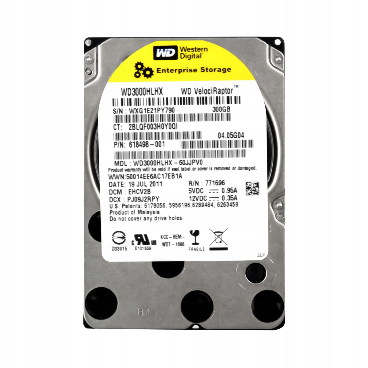 Hp 618498-001 300GB 10K Sata III 2.5'' WD3000HLHX
