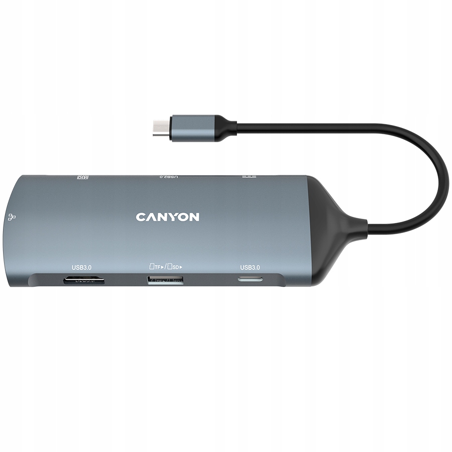 Canyon Hub DS-15 8 w 1 4k Usb-c Šedý