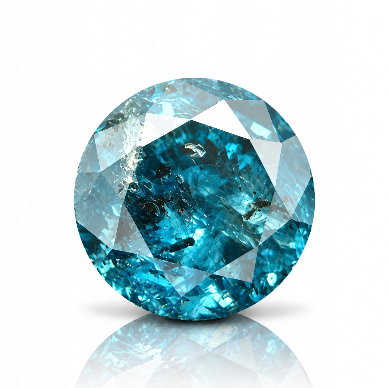 Přírodní diamant 0.30 ct Modrý Briliant I3 certifikát Wbd