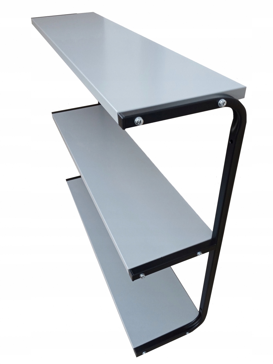 Półka metalowa ścienna długość 95 cm PG3CS potrójna warsztat loft garaż Sposób montażu regał skręcany