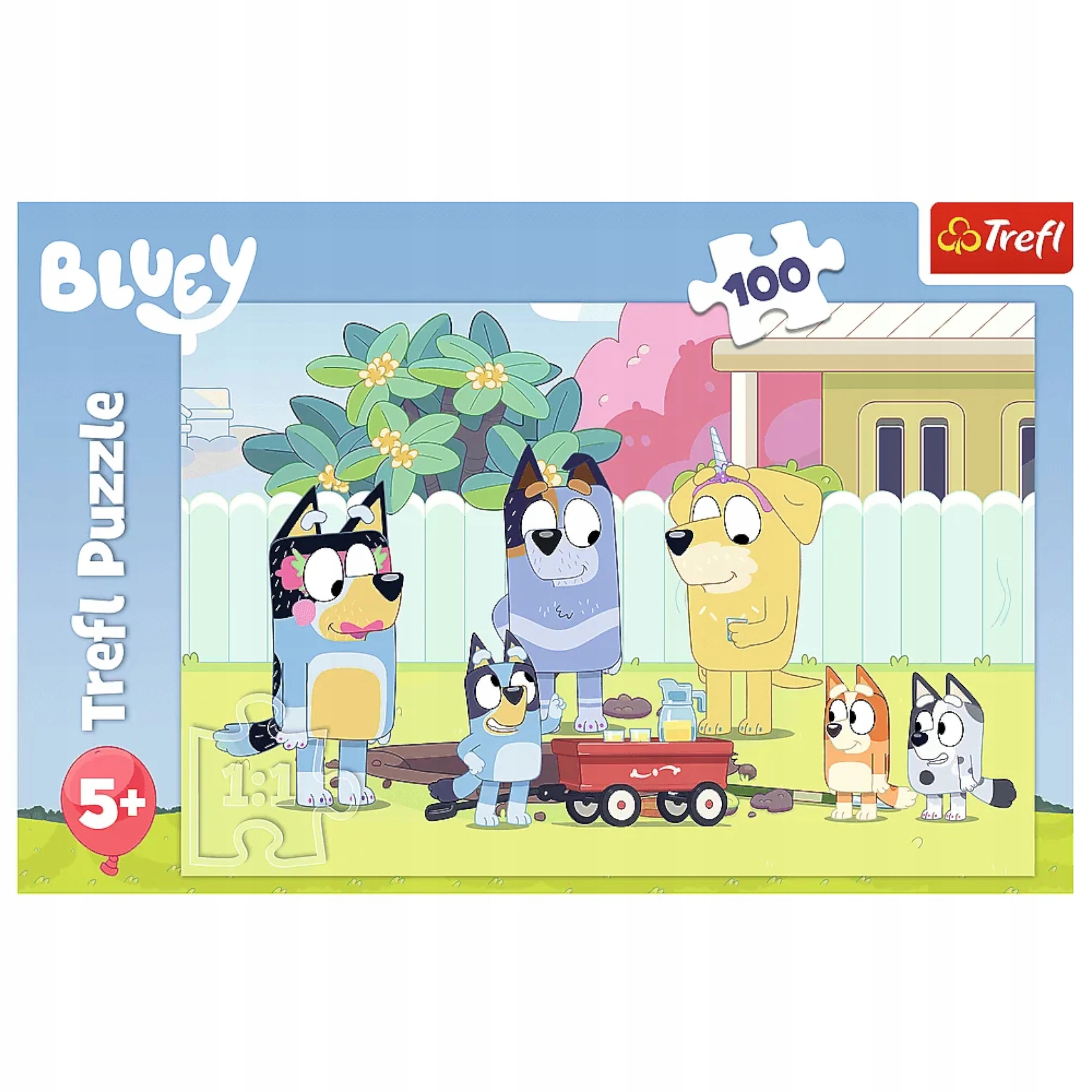 Puzzle Bluey Trefl 100 el. Wesoły świat Bluey 16471 EAN (GTIN) 5900511164718