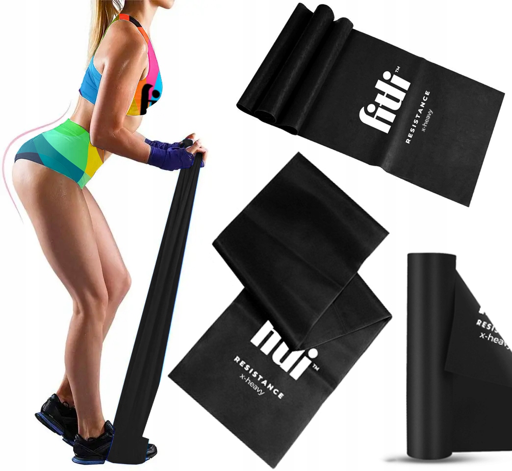 TAŚMA GUMA REHABILITACYJNA DO ĆWICZENIA I FITNESSU FLAT BAND 2M OPÓR 13/18