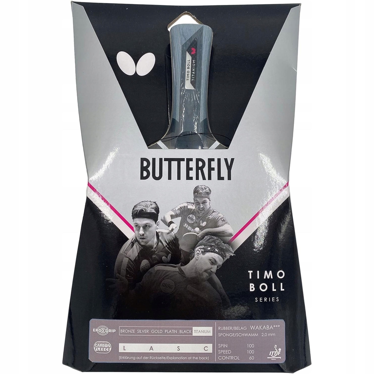 Rakietka Paletka do Tenisa Stołowego Ping Ponga Butterfly Timo Titanium