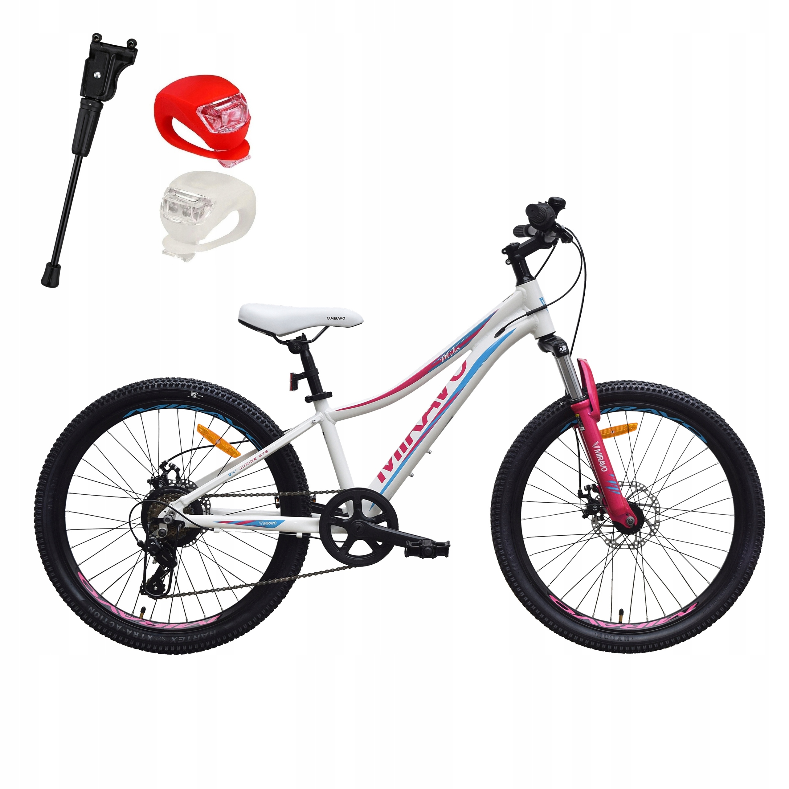 Kolo 24 Miravo Mtb Horský Hliník Tlumič Osvětlení Patka Bonus