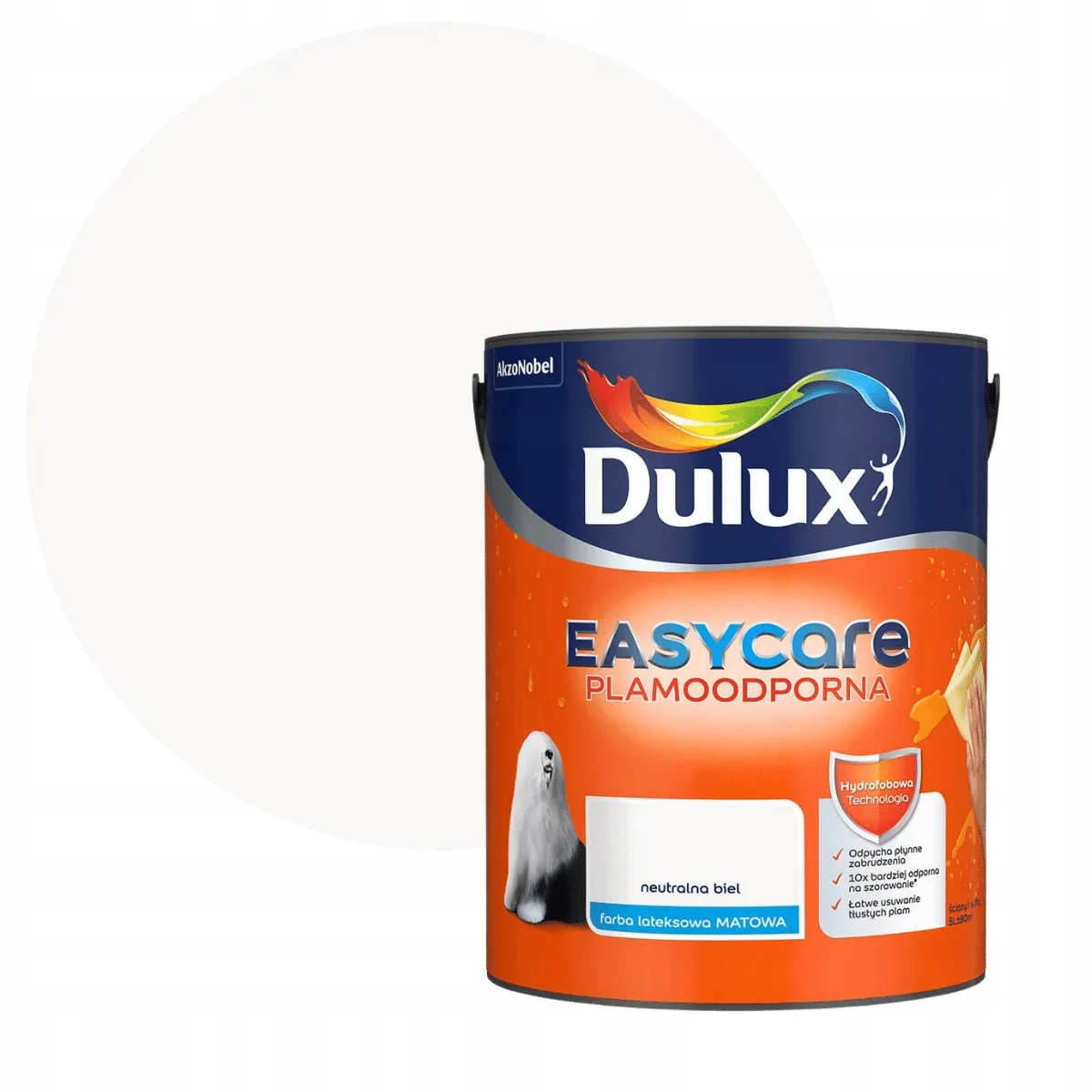 Dulux Easycare Barva Latexová Skvrnitá Neutrální Bílá 5L