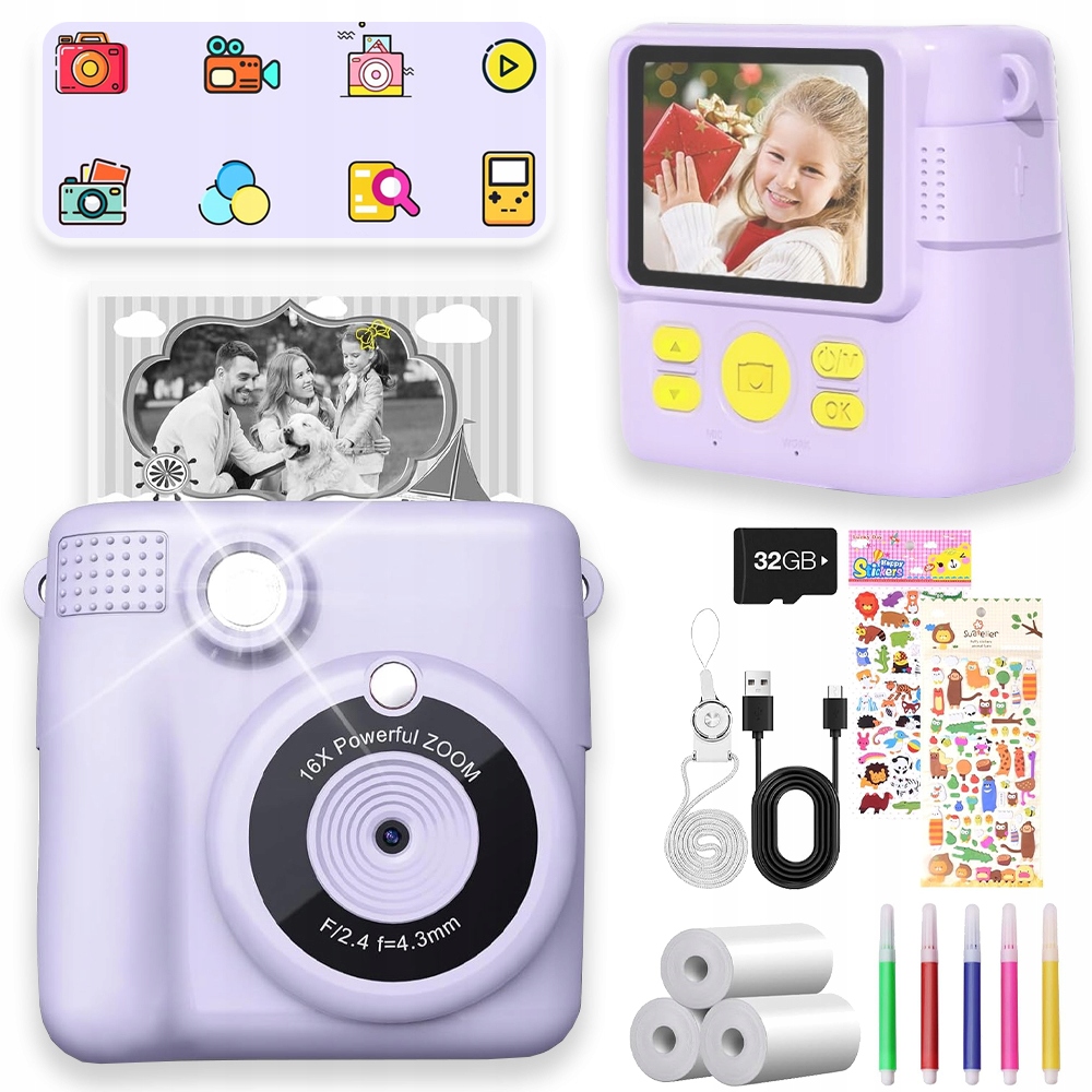 Fotoaparát, Okamžitý Tisk Mini Tiskárny, Kamera, Dětské Hry