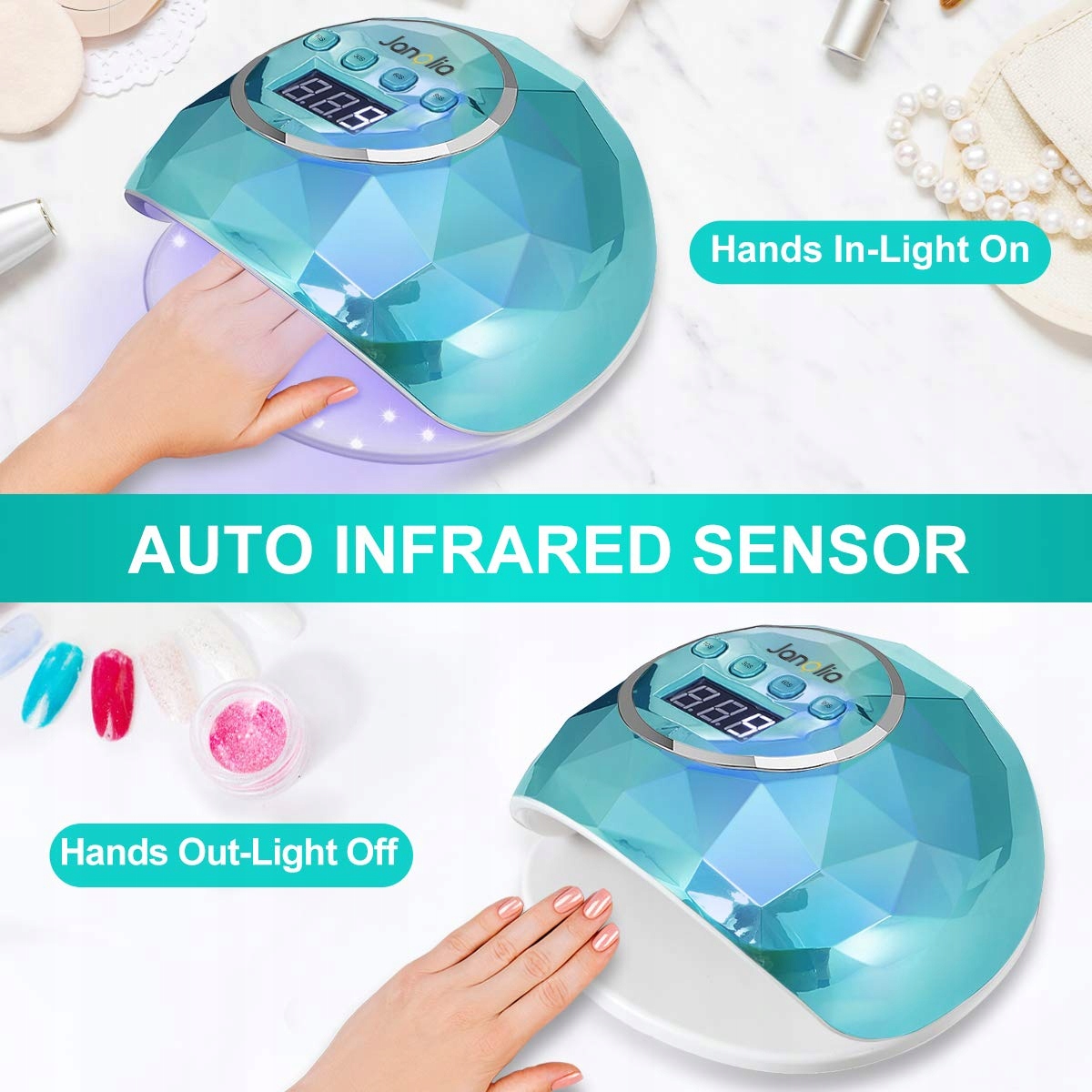 JANOLIA 86W UV LED Nail Lamp with Sensor & Overheat Protection — miniatura 5