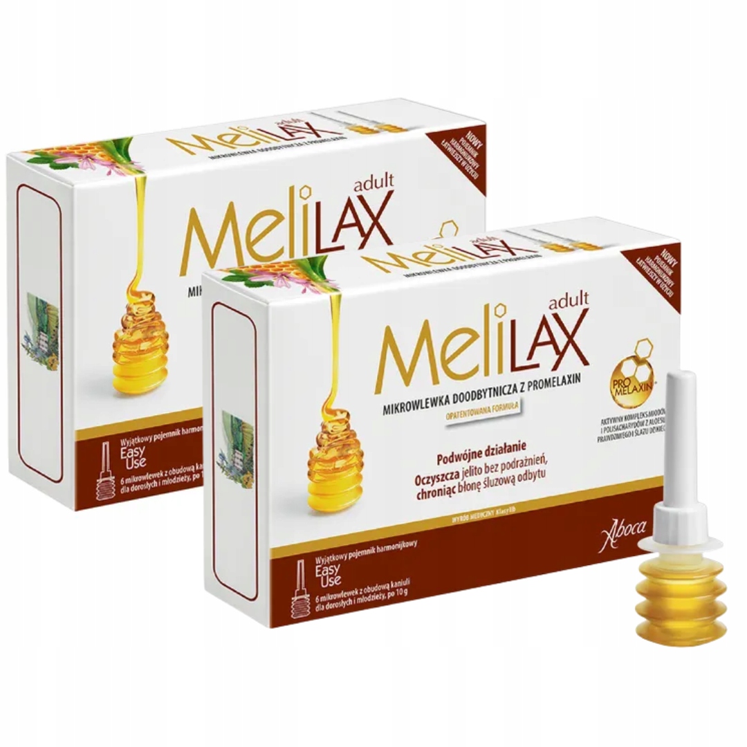 Aboca Melilax Adult- Zaparcia Oczyszcza I Chroni Jelito 12 Wlewek