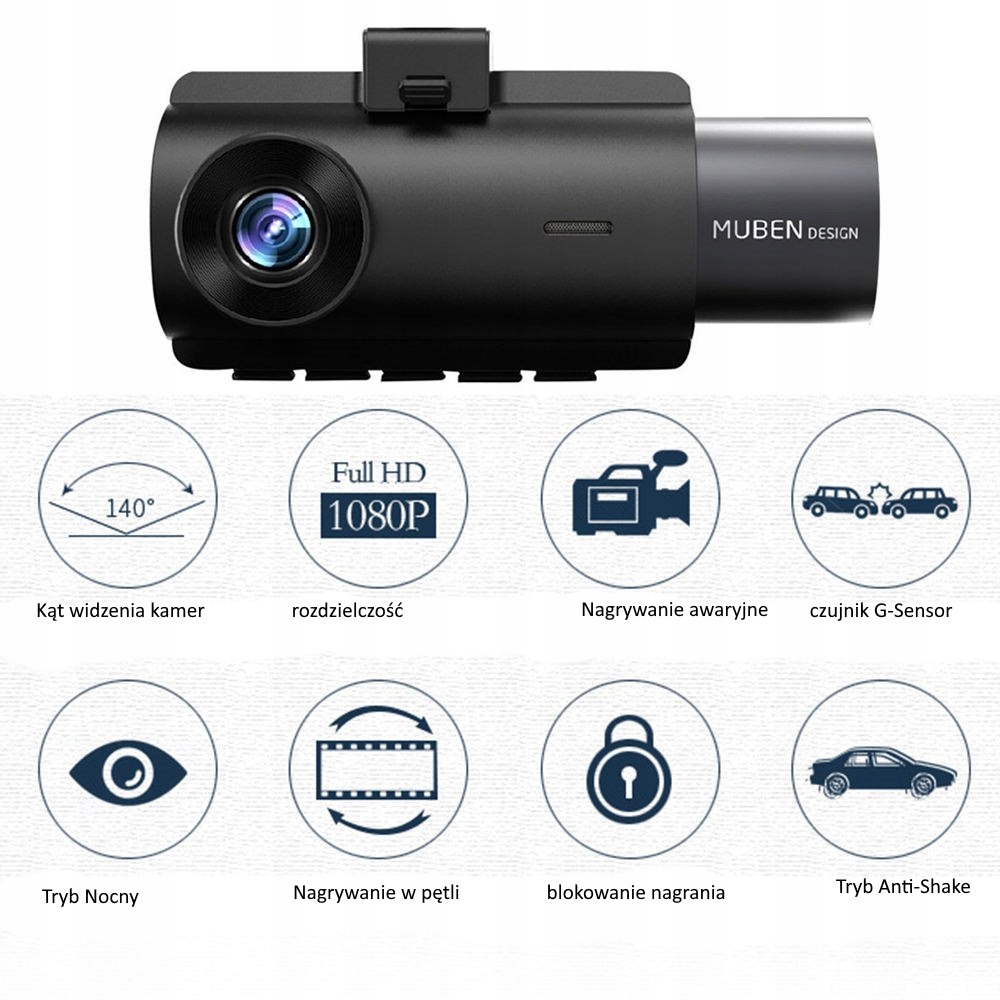 Wideorejestrator J08Pro 3 kamery WiFi GPS Marka Home Automation