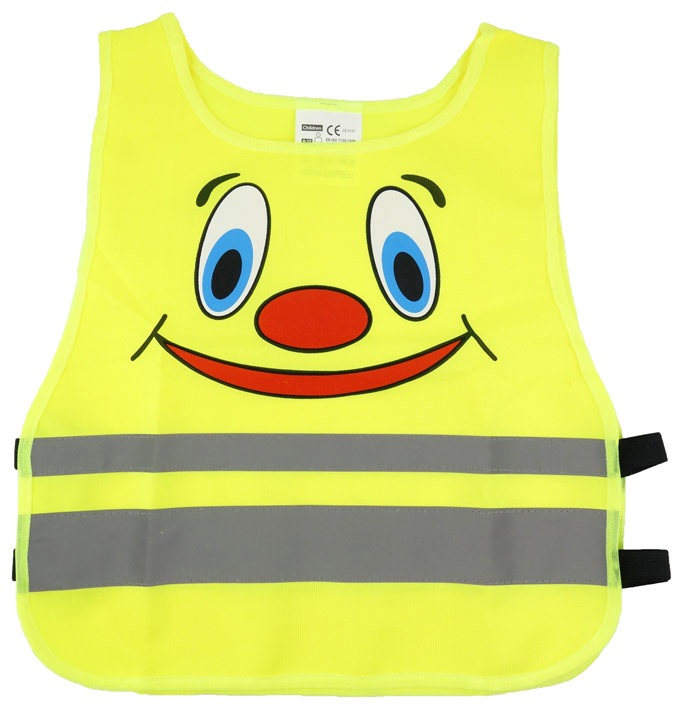 KAMIZELKA ODBLASKOWA DLA DZIECKA DZIECI UŚMIECH UŚMIECHNIĘTA BUŹKA 4-12lat
