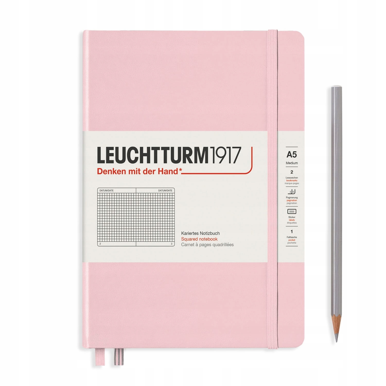 Notatnik Leuchtturm1917 Medium A5, Kratka, Powder