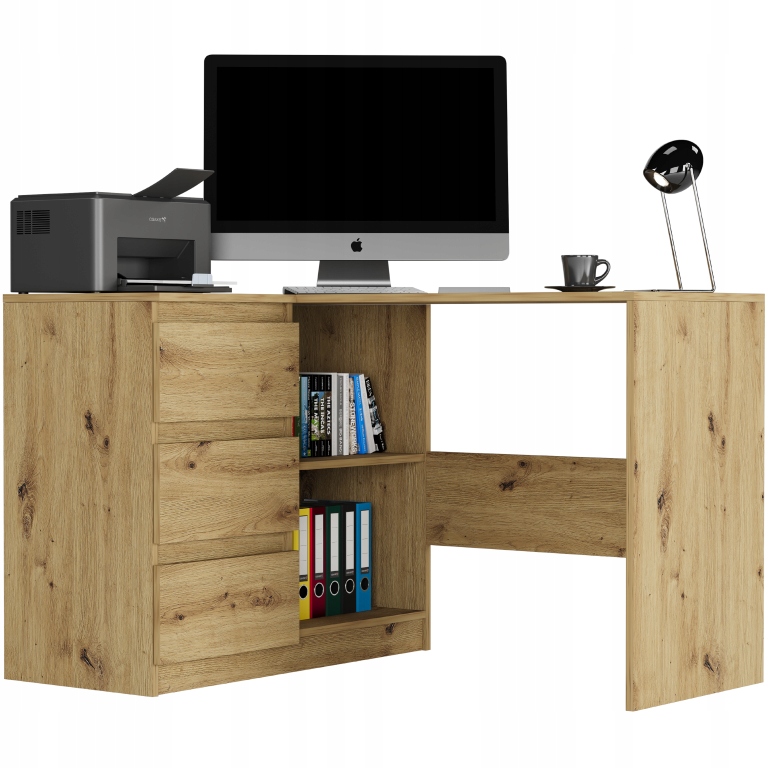 Rohový Psací Stůl Počítač artisan N4L levý