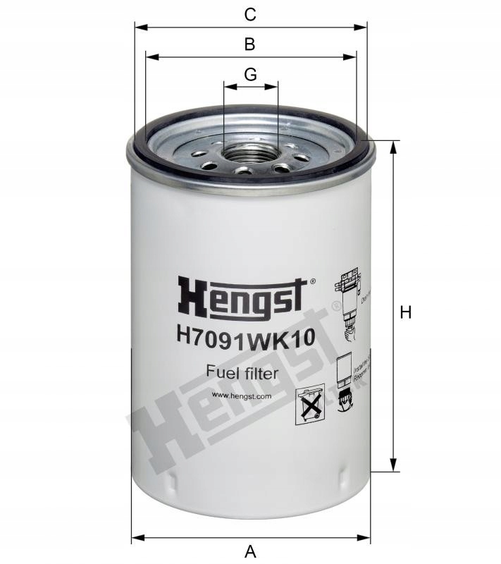 Паливний фільтр Hengst H7091WK10