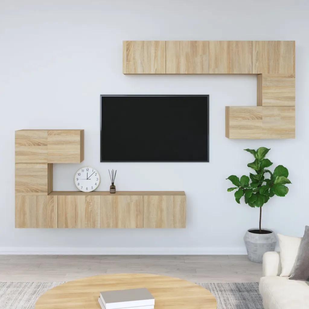 vidaXL Nástěnná Tv skříňka dub sonoma kompozitní dřevo