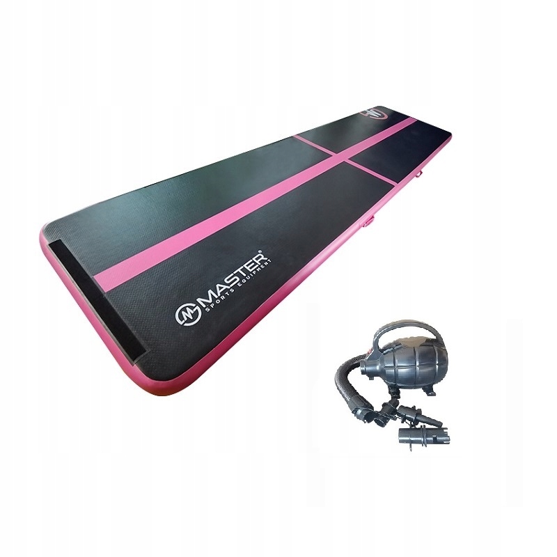 Airtrack akrobatická stezka Master 400 x 100 x 10 cm černo-růžová