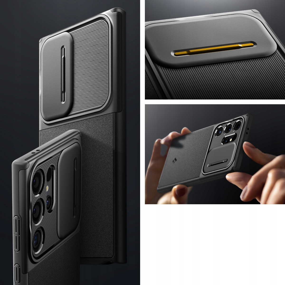 Etui do Galaxy S24 Ultra, Spigen Optik Armor, case, z osłoną obiektywów Kod producenta ACS07313