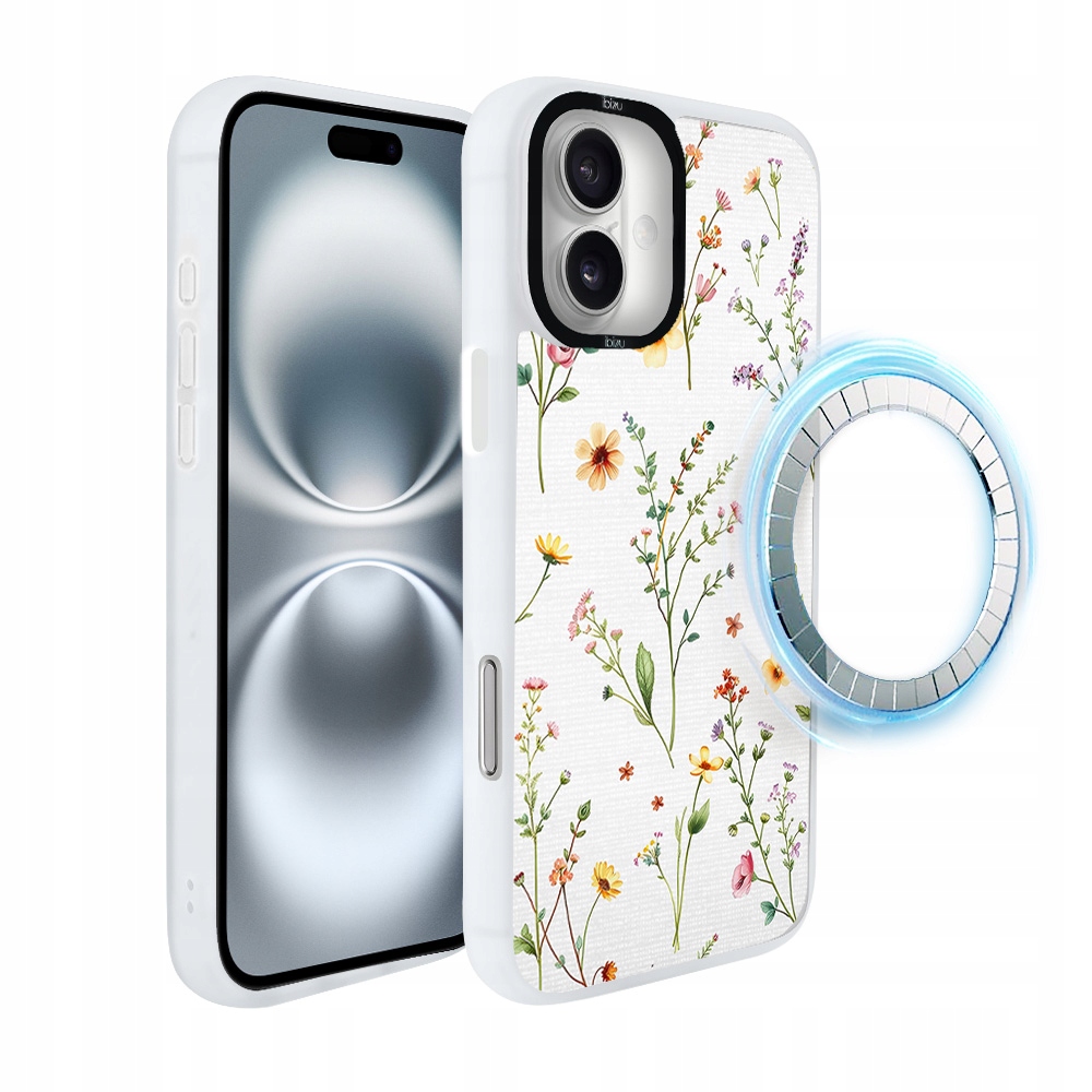 Pouzdro pro iPhone 16 Ibizu DropGuard Matt s MagSafe, Letní kytice