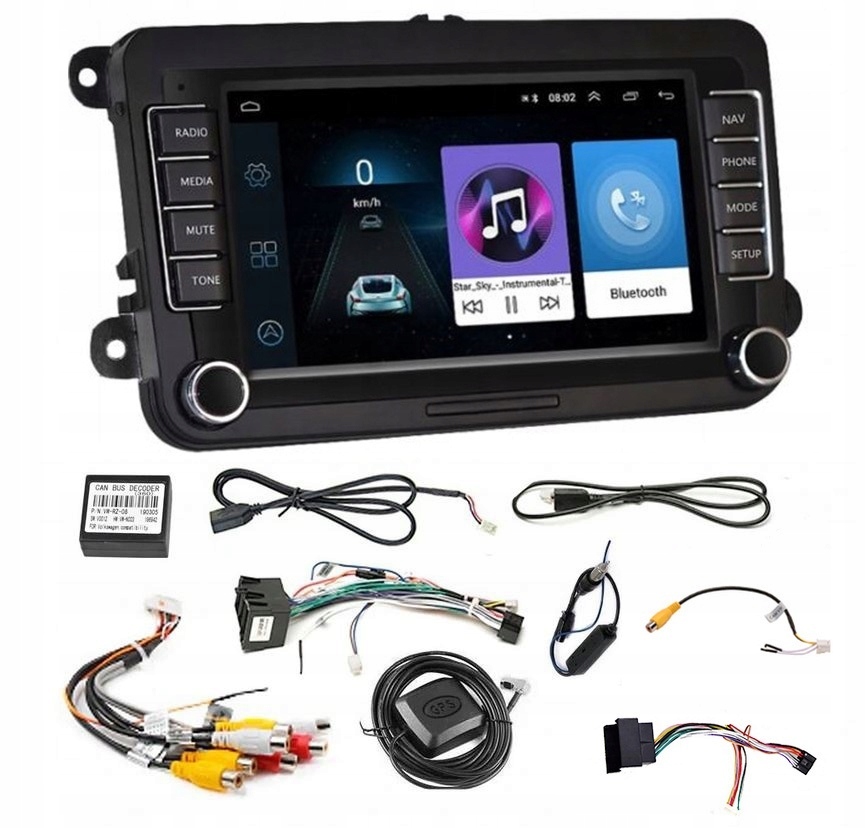 RÁDIO 2 DIN 2GB VW GOLF V VI 6 VW PASSAT B6 B7 Tiguan Touran Transporter