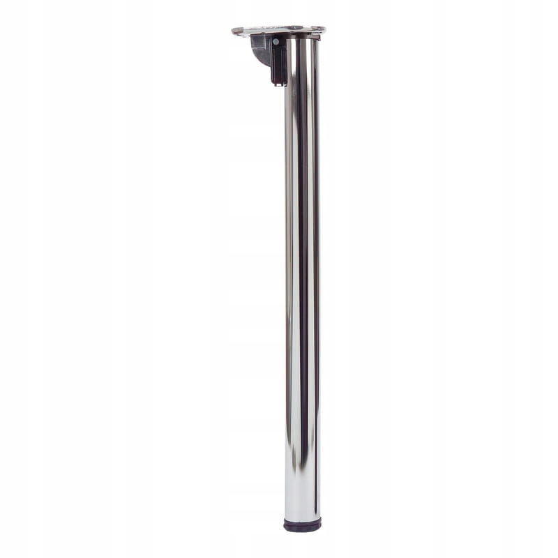 Skládací nábytková noha Fi50, upevňovací deska, lesklý chrom, 705 mm 30 mm