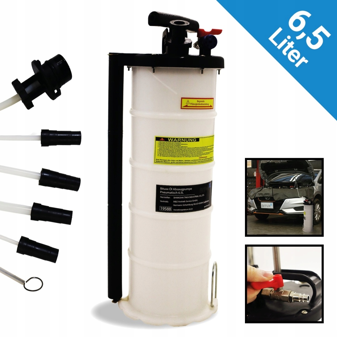Čerpadlo pro odsávání oleje – ruční/pneumatická olejová pumpa 6,5 L Bituxx