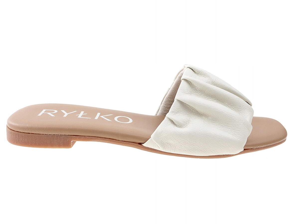 

Ryłko klapki buty 0AGE6 krem, skóra New 37
