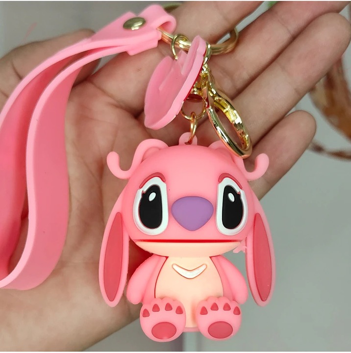 STICH RÓŻOWY BRELOK BRELOCZEK ZAWIESZKA DO KLUCZY