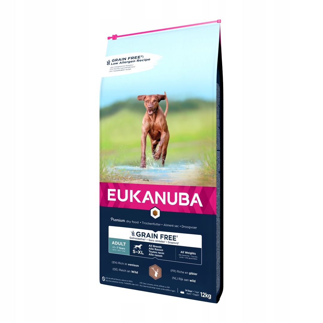 Eukanuba Adult Grain Free 12kg Sucha Karma Dla Psa Z Dziczyzną