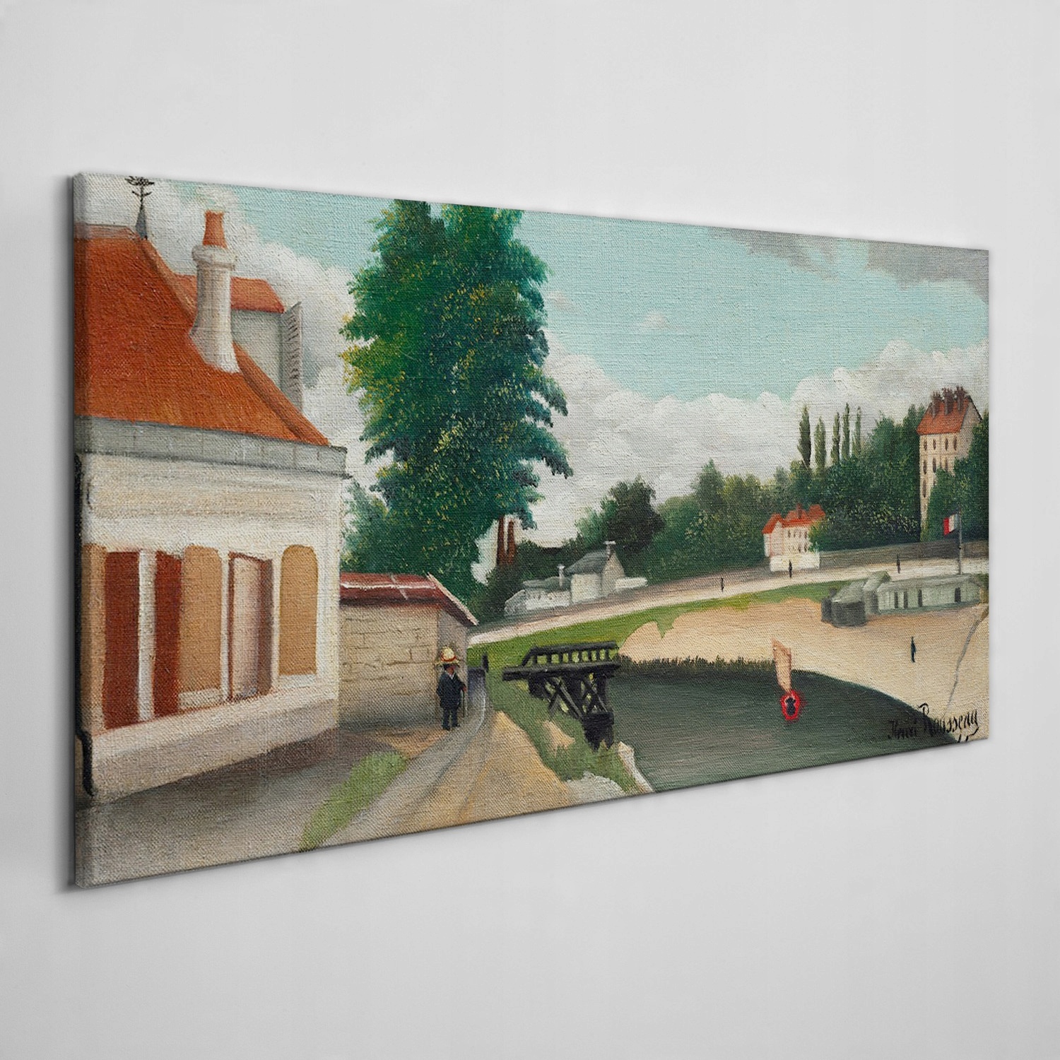 

Obraz na płótnie Miasto drzewa budynki 120x60 cm