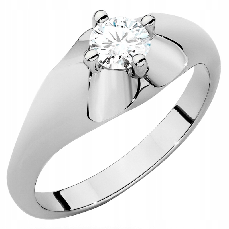 Zlatý Prstýnek pr. 585 s Briliantem 0,40 ct 14k