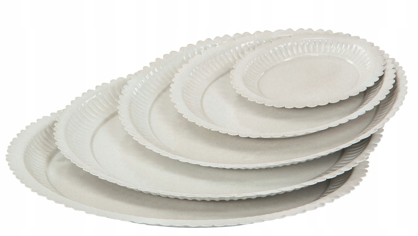 Podnos Na Ovoce Zeleniny retro kovová kulatá na zdobení ozdob 5 ks