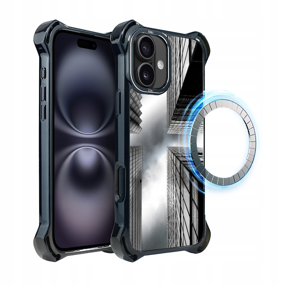 Pouzdro pro iPhone 16 Plus Ibizu DropGuard Ultra s MagSafe, Mrakodrapy