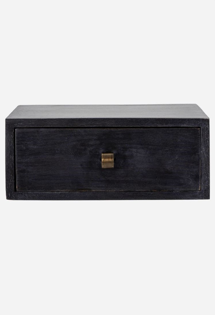 Nočná skrinka Bedsi, čierny, House Doctor