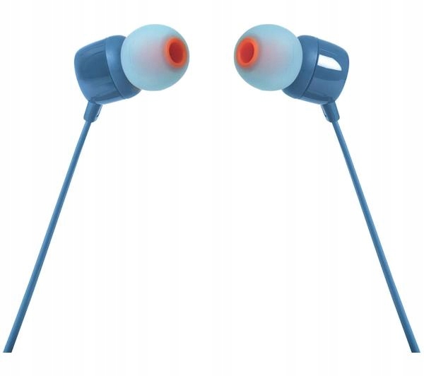 Słuchawki przewodowe JBL T110 PURE BASS Dokanałowe Mikrofon Niebieskie Model T110